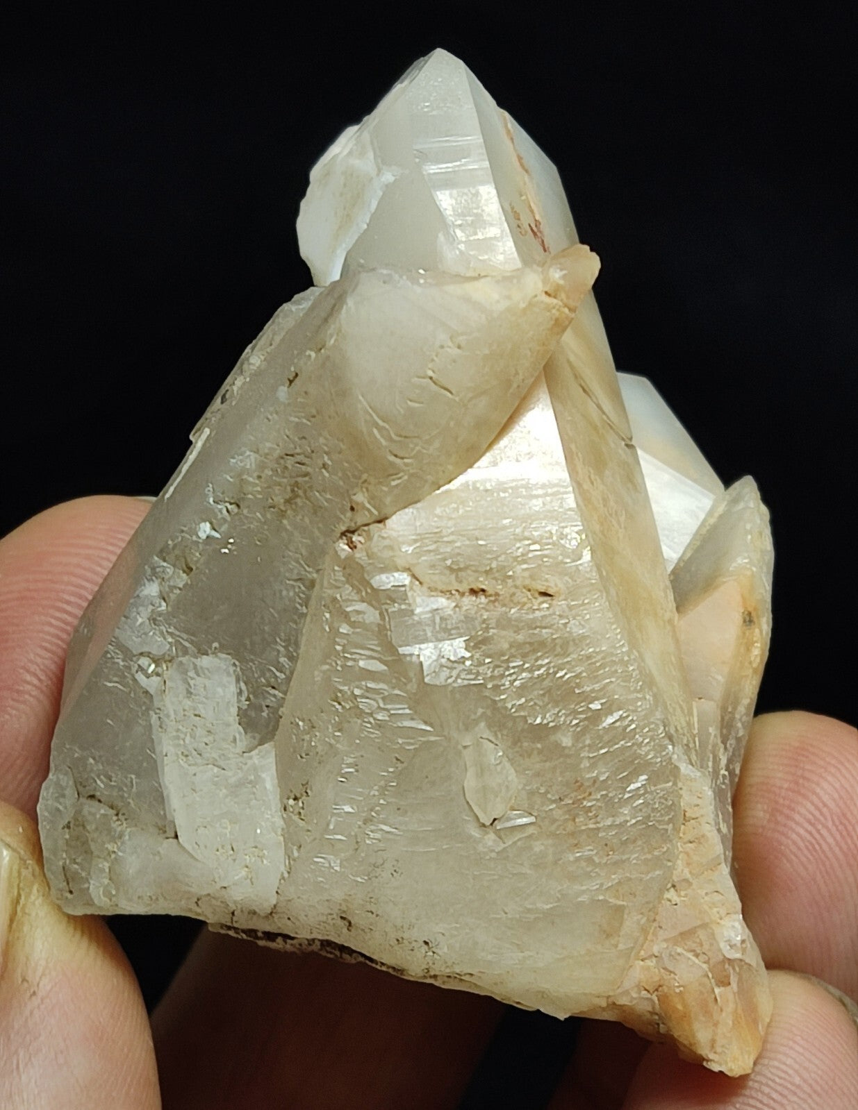 70 grams natural quartz crystal specimen with amphibole inclusions