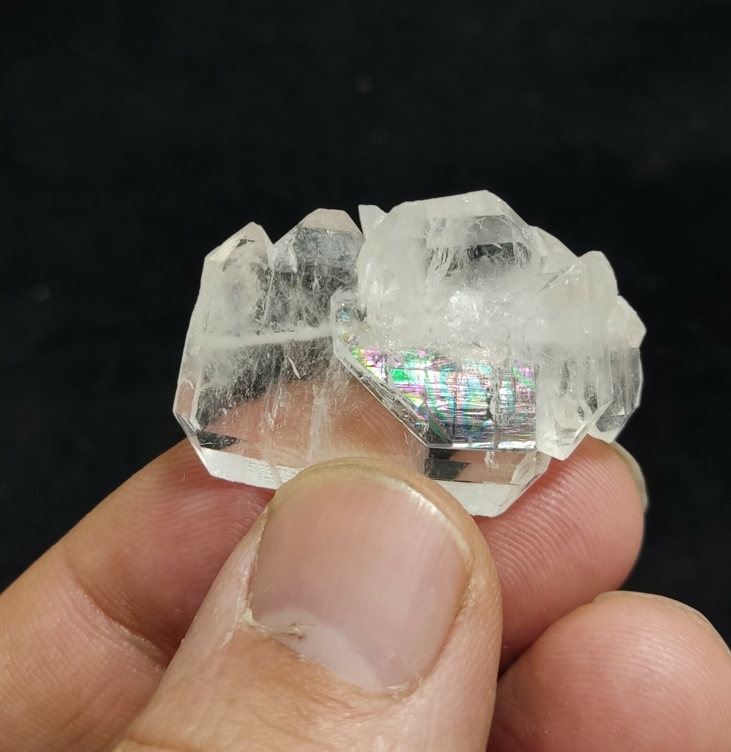 An amazing specimen of terminated faden Quartz crystal 10.5 grams