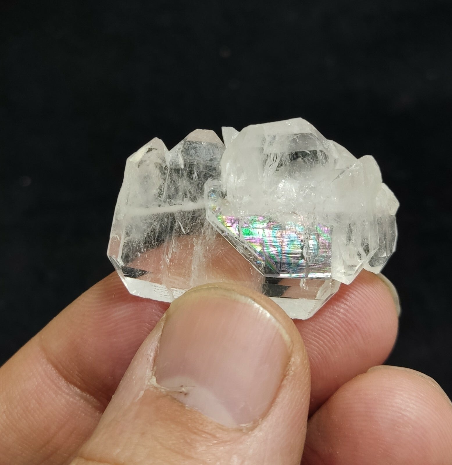 An amazing specimen of terminated faden Quartz crystal 10.5 grams