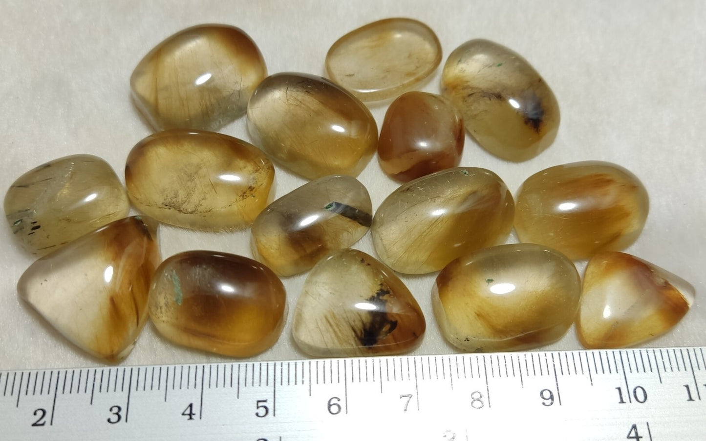 Astrophyllite Quartz Cabochons 15 Pieces, 366 Carats