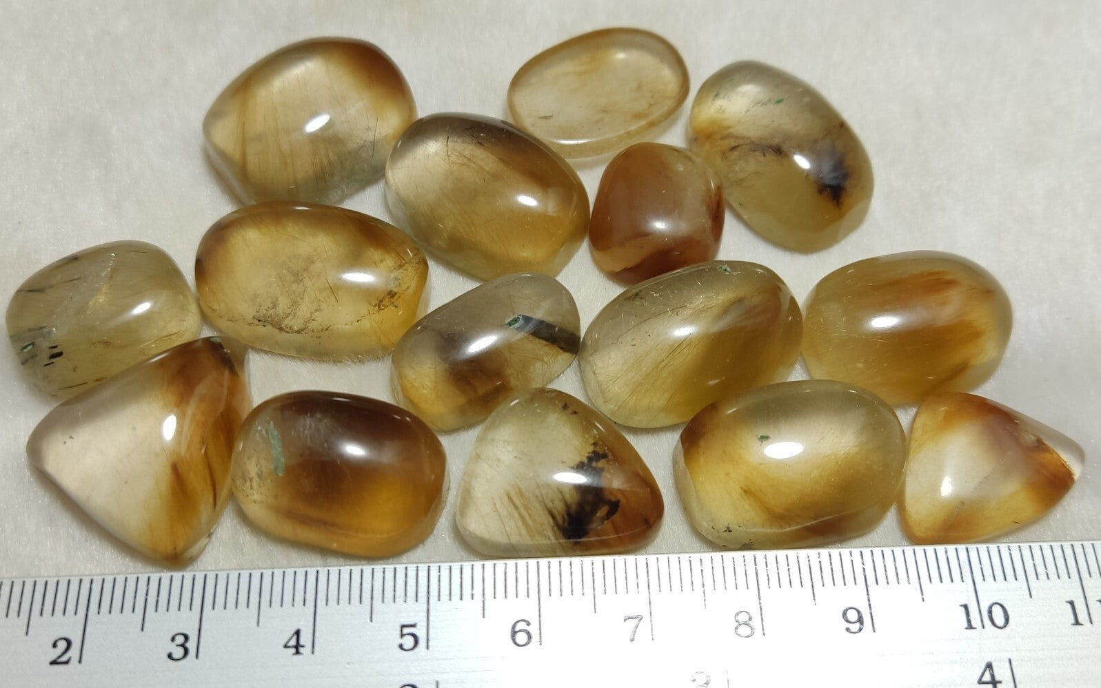 Astrophyllite Quartz Cabochons 15 Pieces, 366 Carats