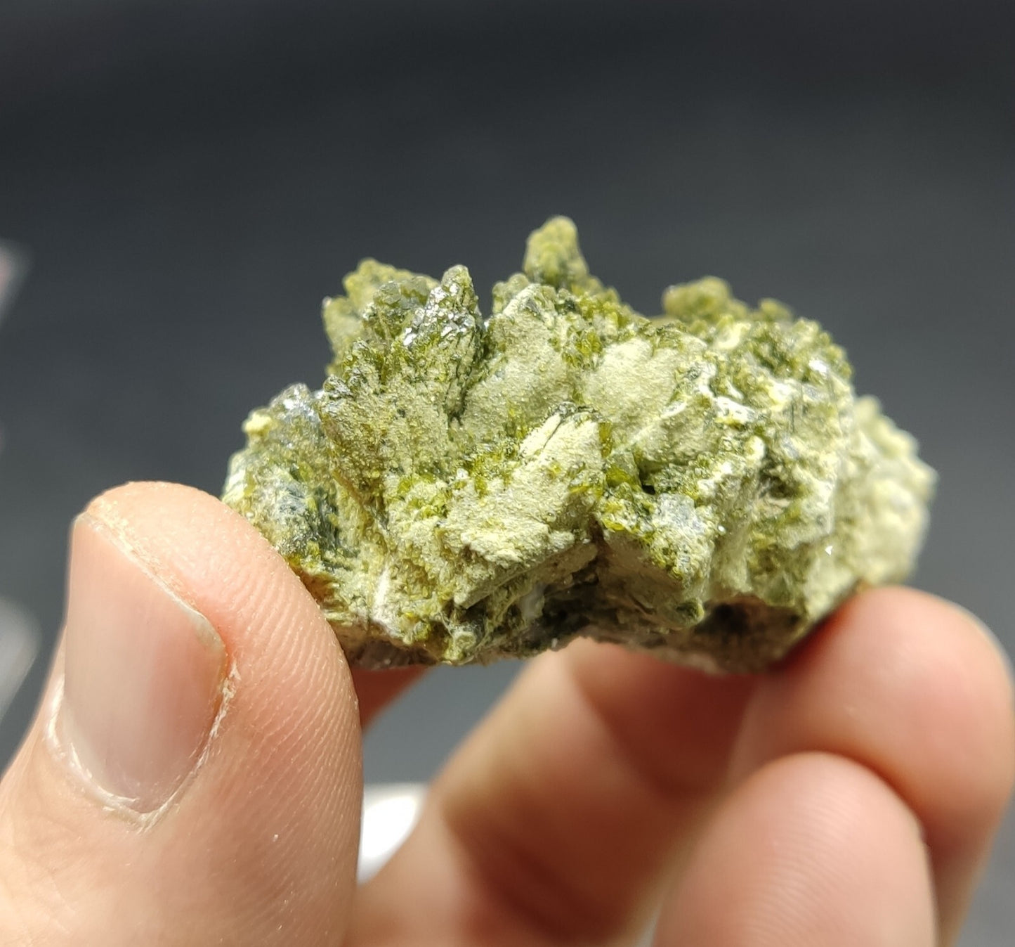 An Aesthetic specimen of epidote cluster 49 grams
