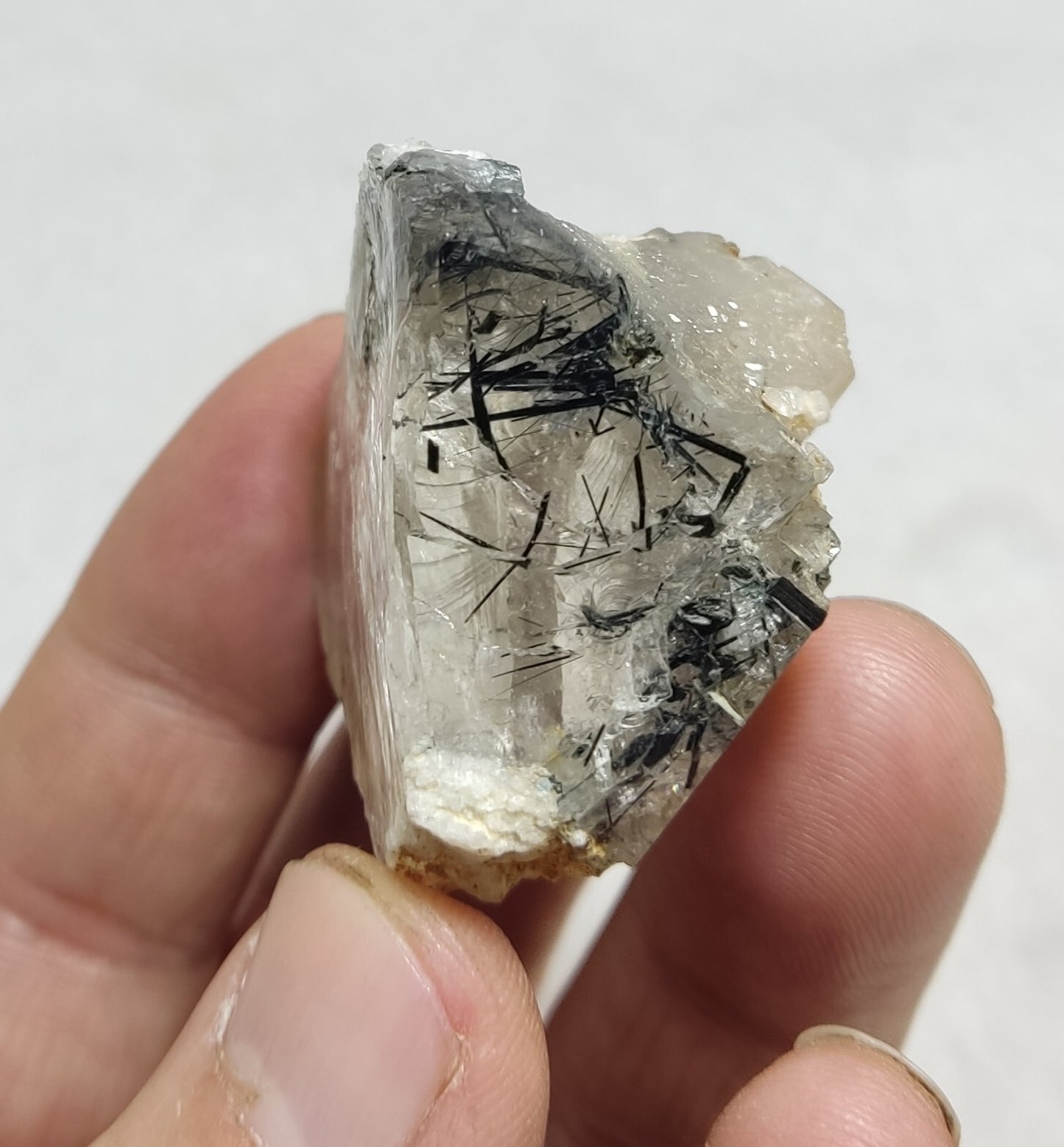 An Aesthetic Natural terminated Quartz crystal with unique inclusions 49 grams