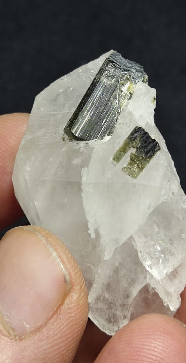 Natural Green Cap Tourmaline With Quartz 21 Grams.