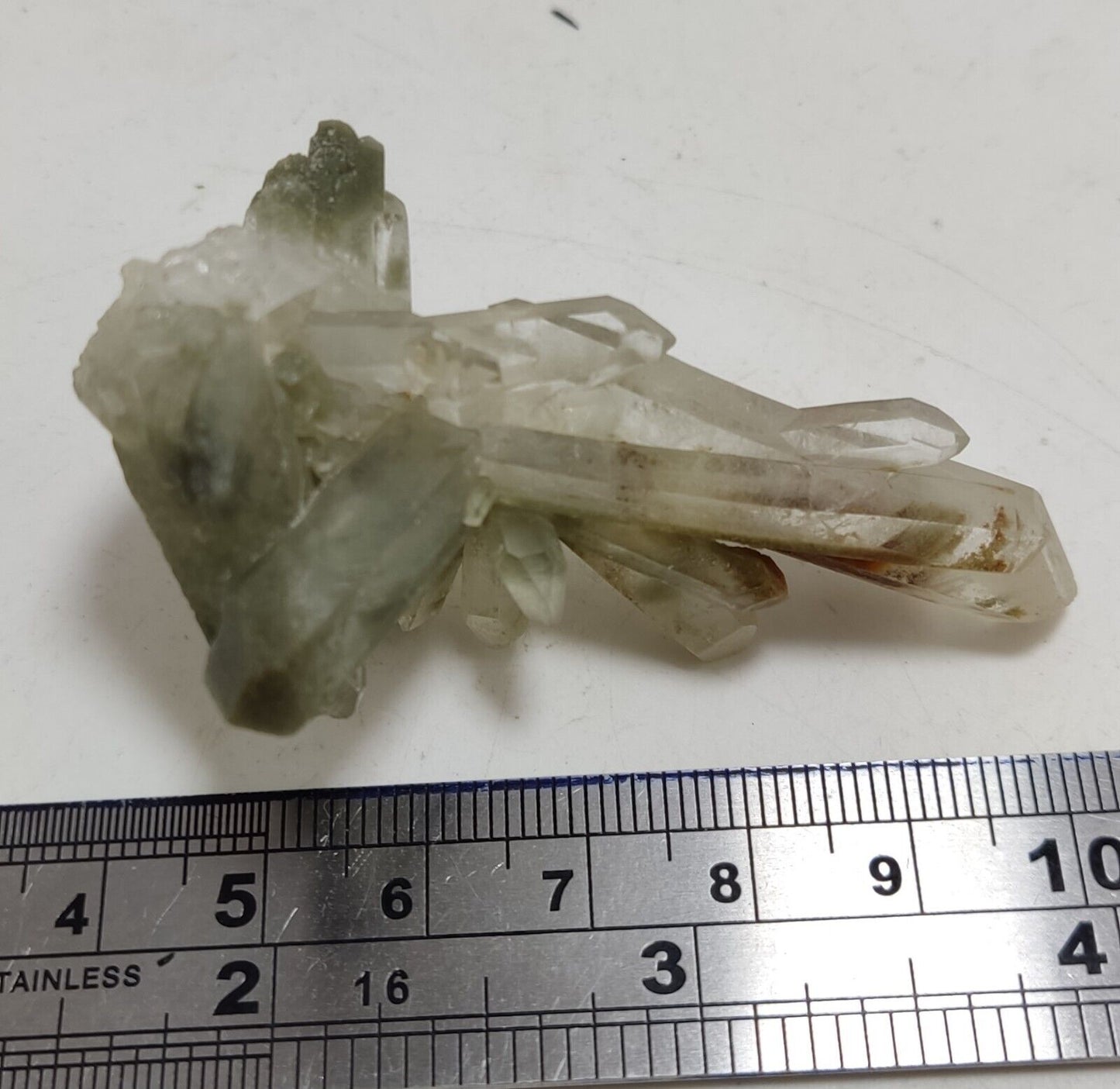 A very Aesthetic Natural beautifully terminated Chlorite Quartz cluster 29 grams