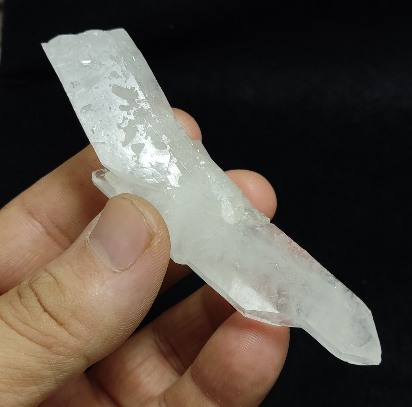 An aesthetic specimen of terminated faden Quartz crystal 54 grams