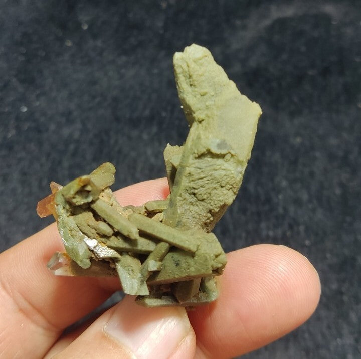 Beautiful Chlorite Quartz Cluster 17 grams