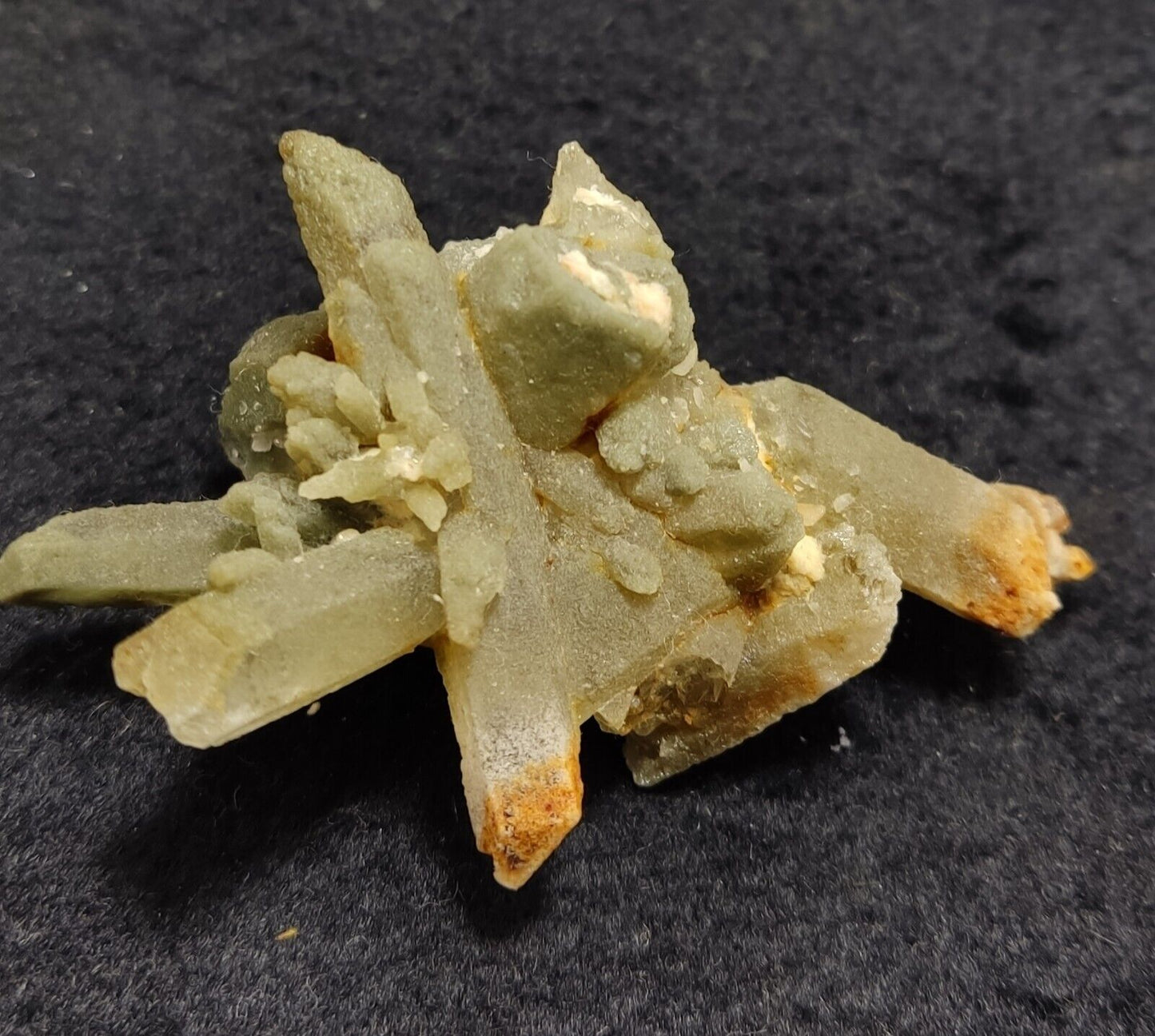An Aesthetic terminated chlorite Quartz cluster 45 grams