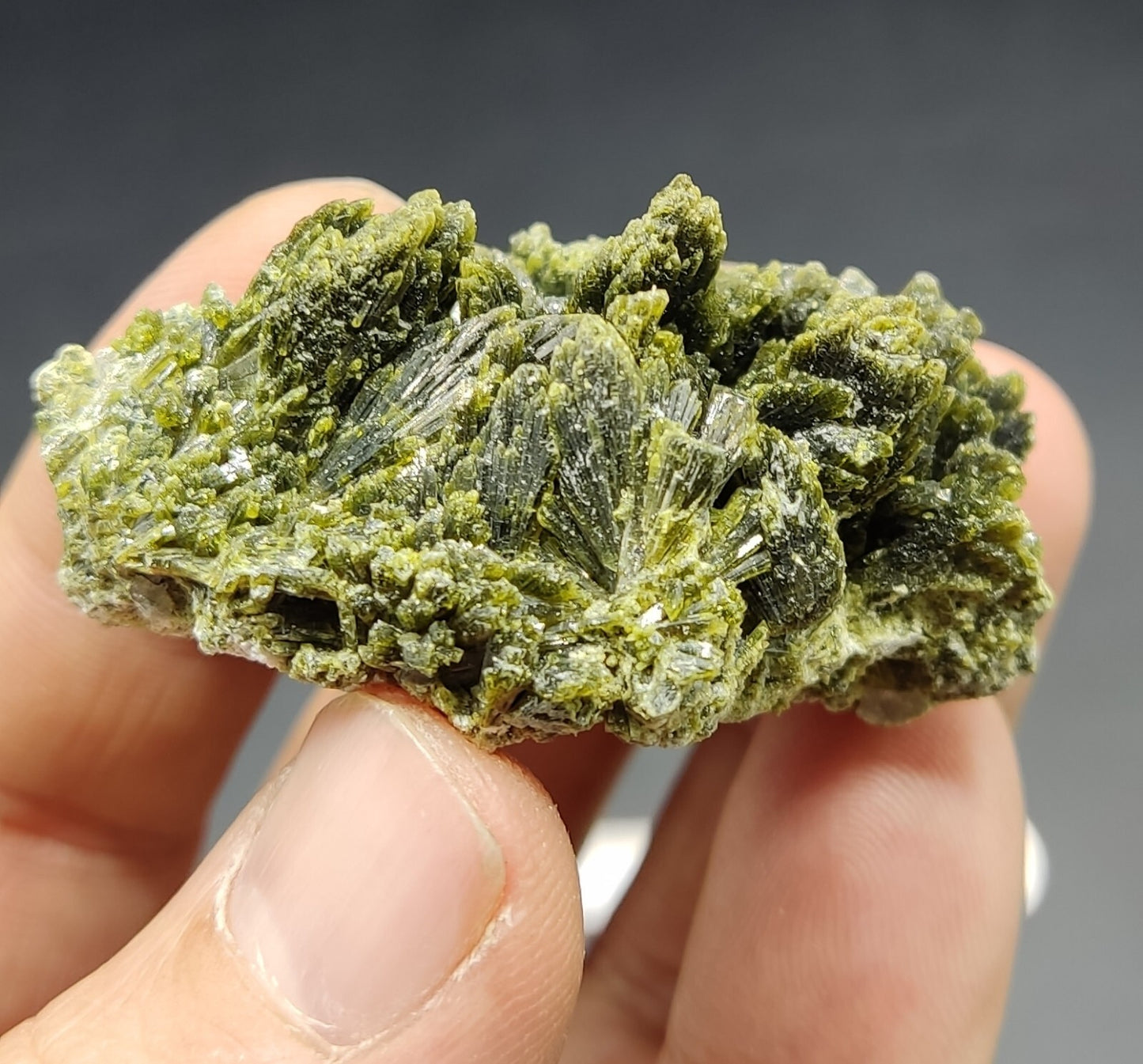 An Aesthetic specimen of epidote cluster 49 grams