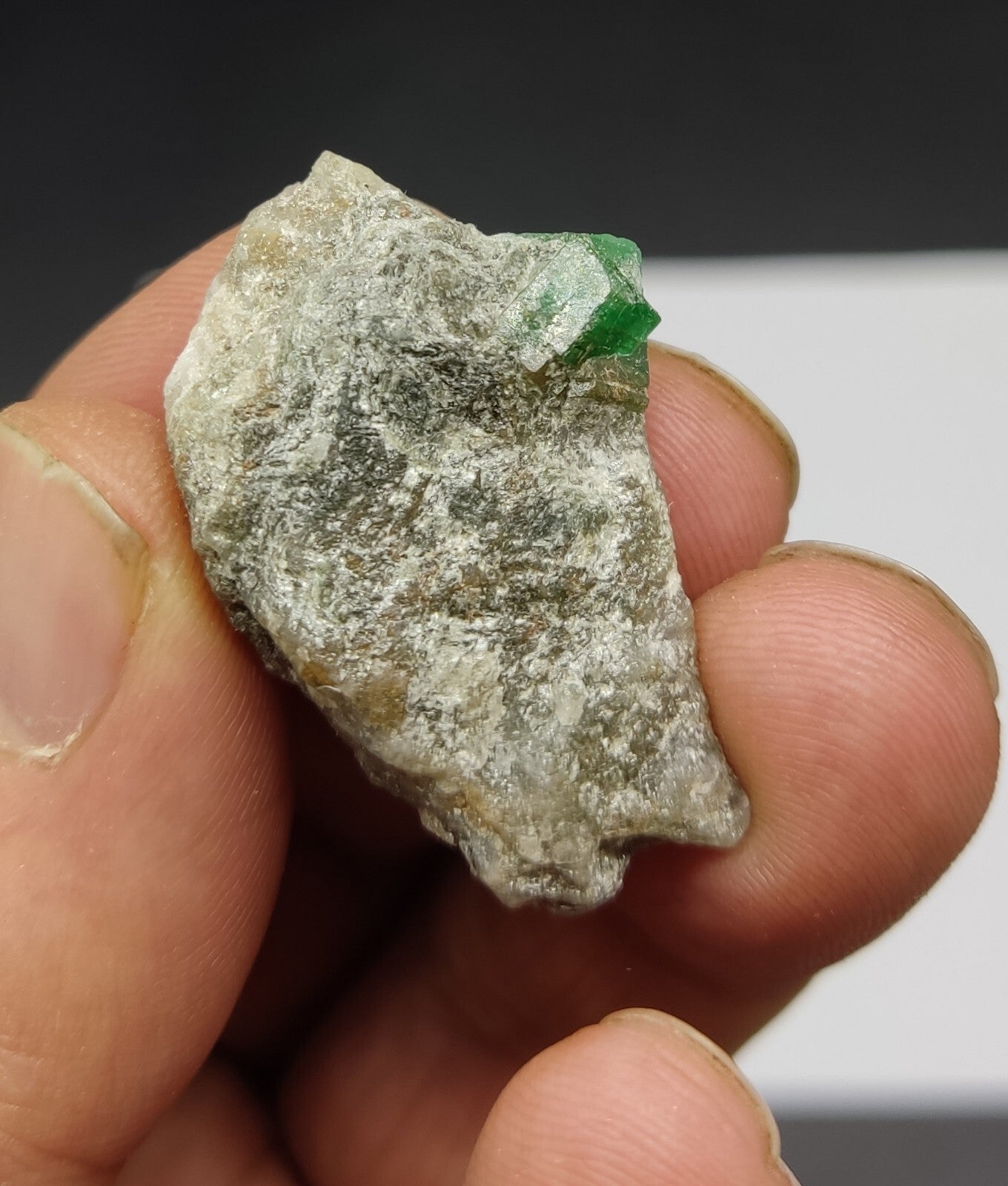 An Aesthetic miniature specimen of emerald in matrix 10 grams