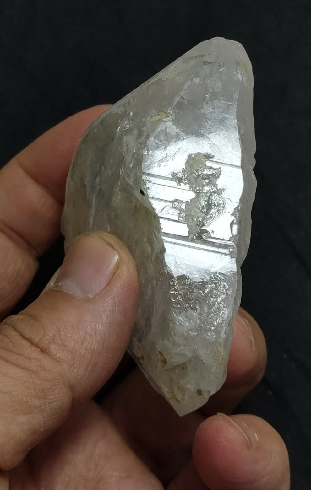 A very Aesthetic Natural beautifully terminated Fenster Quartz crystal 125 grams
