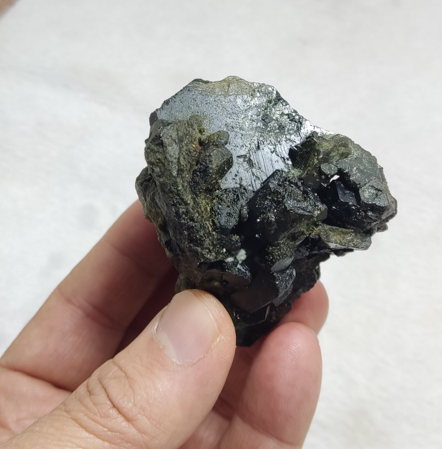 An Aesthetic Natural terminated epidote crystal specimen 159 grams