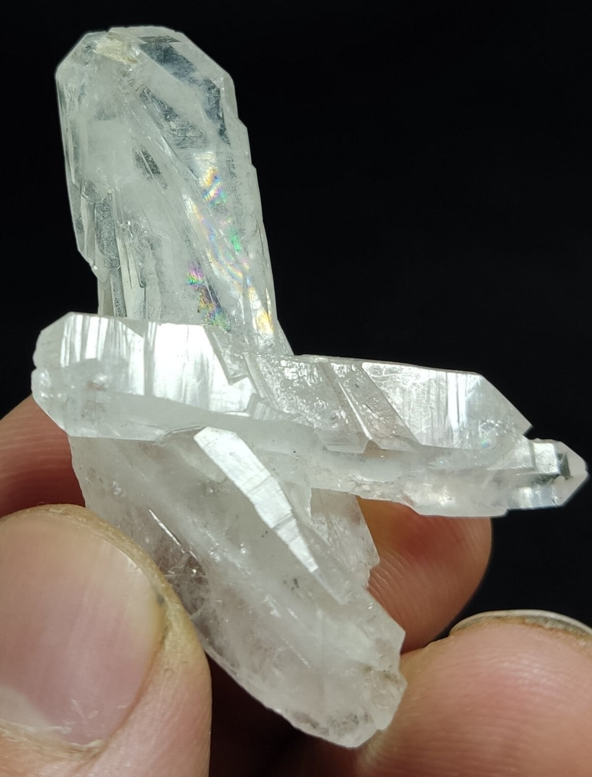 An Aesthetic terminated specimen of Faden Quartz crystal 13 grams