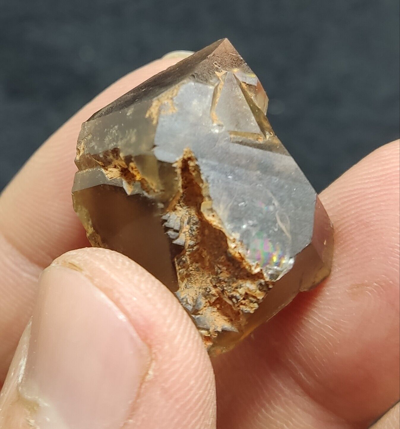 An Aesthetic double terminated smoky quartz crystal 14 grams