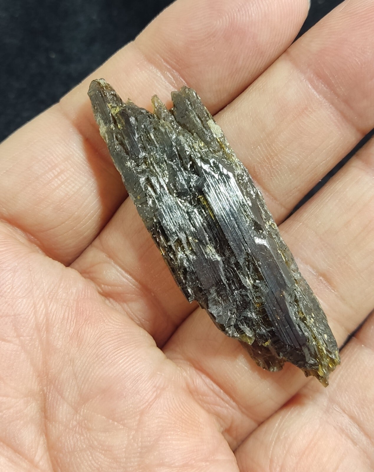 Single etched Epidote Crystal 11 grams