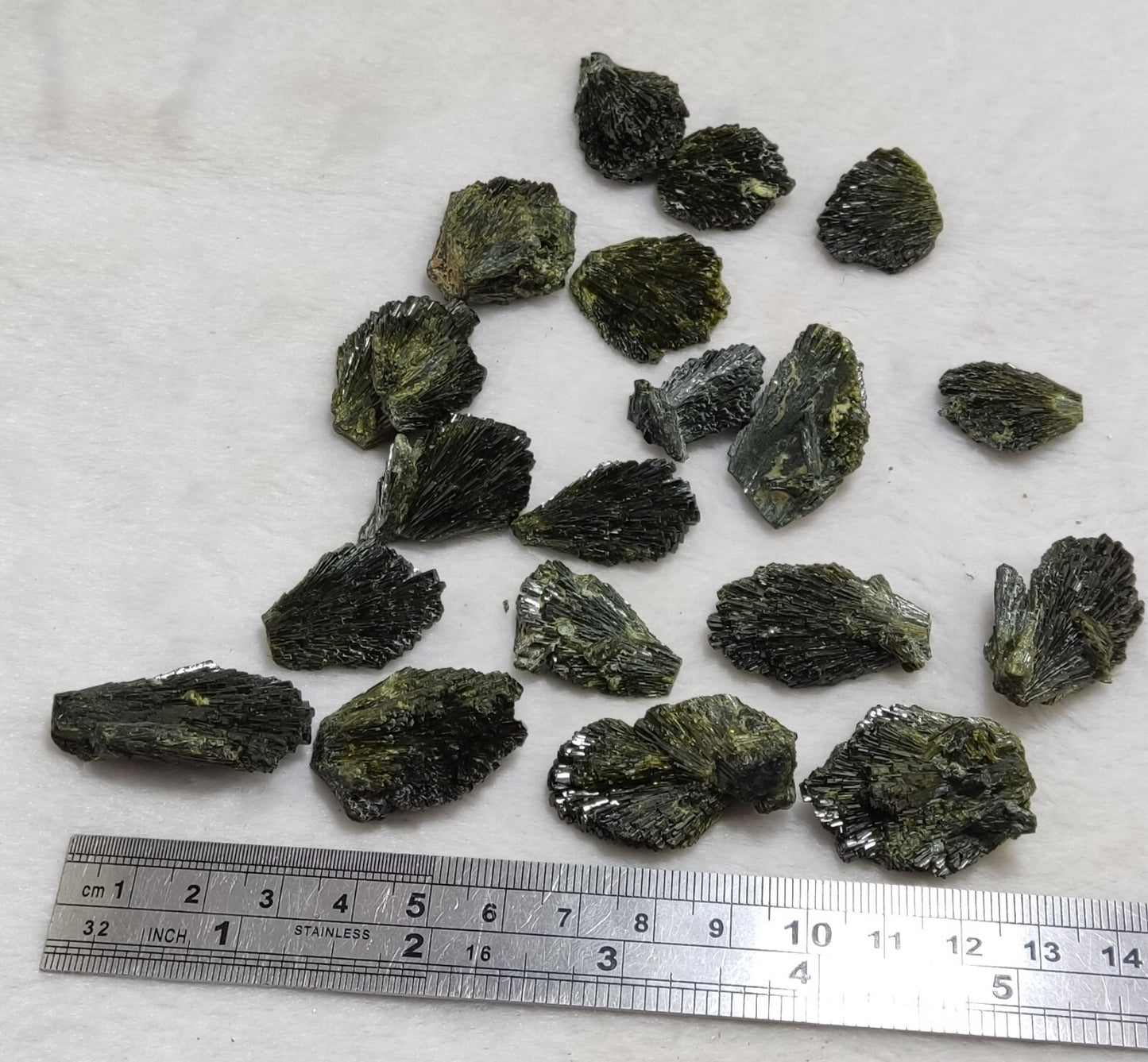 Natural Dark Green Epidotes crystals Random Selection.