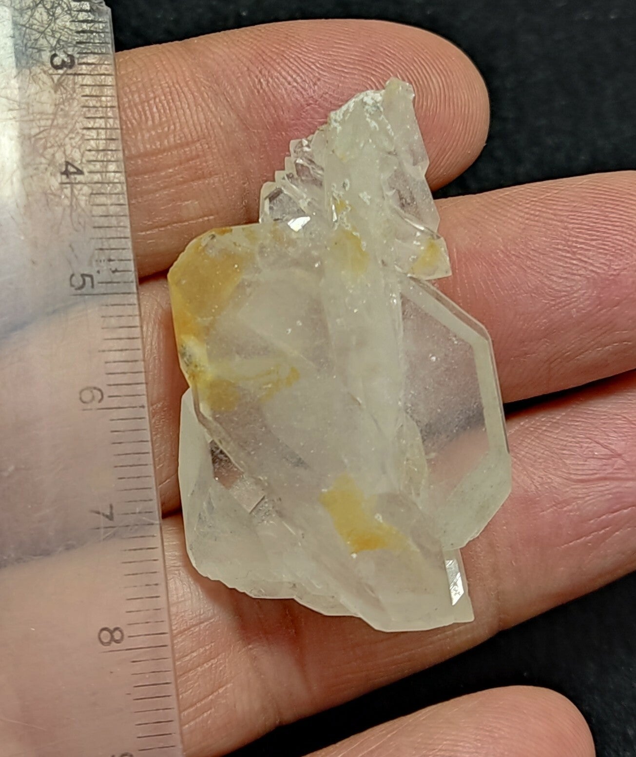 An amazing specimen of terminated faden Quartz crystal 19 grams