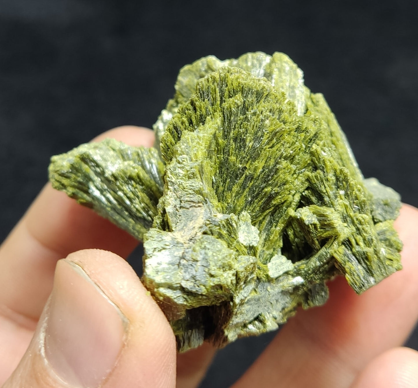 An aesthetic specimen of epidote crystal specimen 73 grams