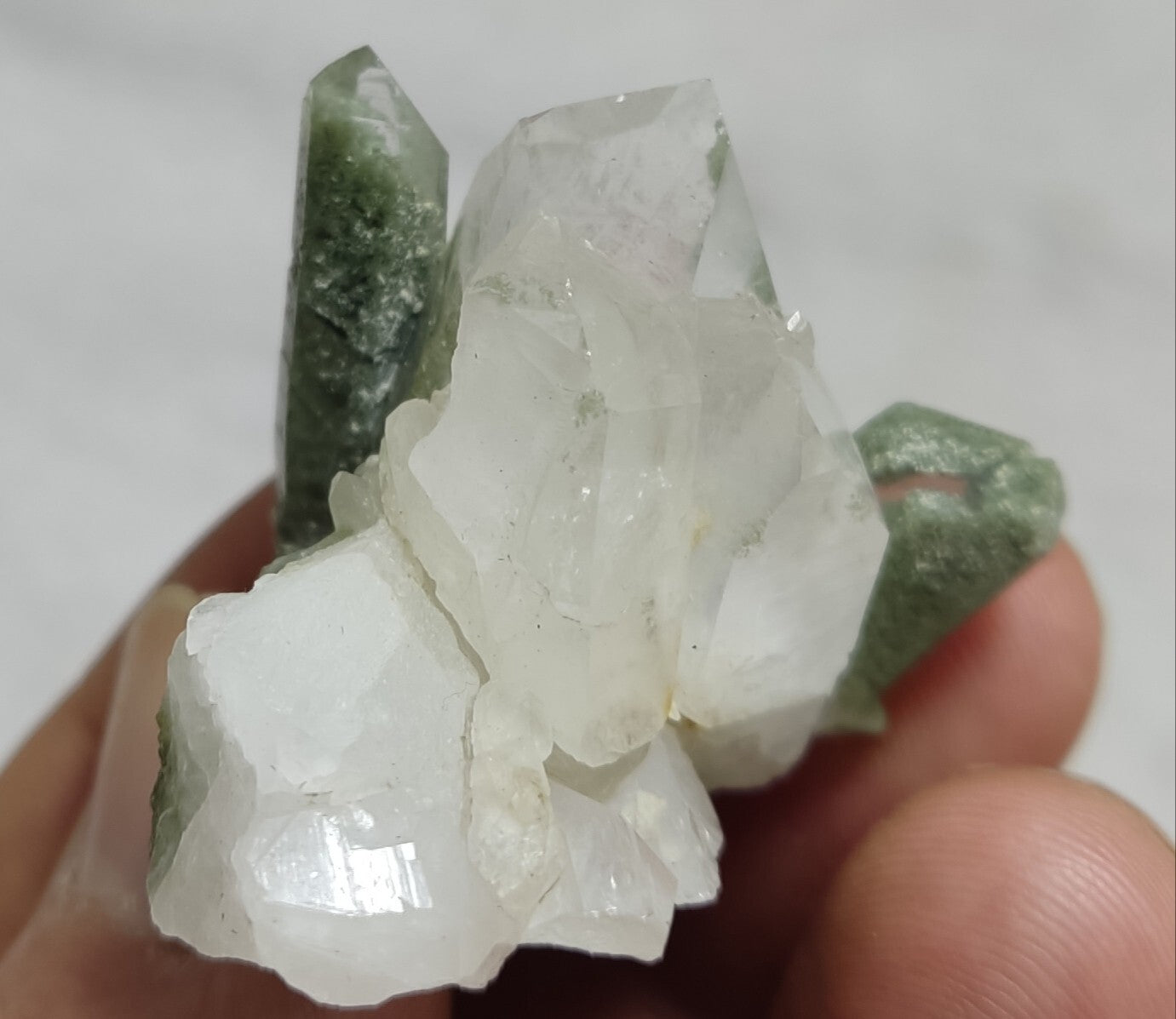 An Aesthetic Natural beautifully terminated Chlorite Quartz specimen 28 grams