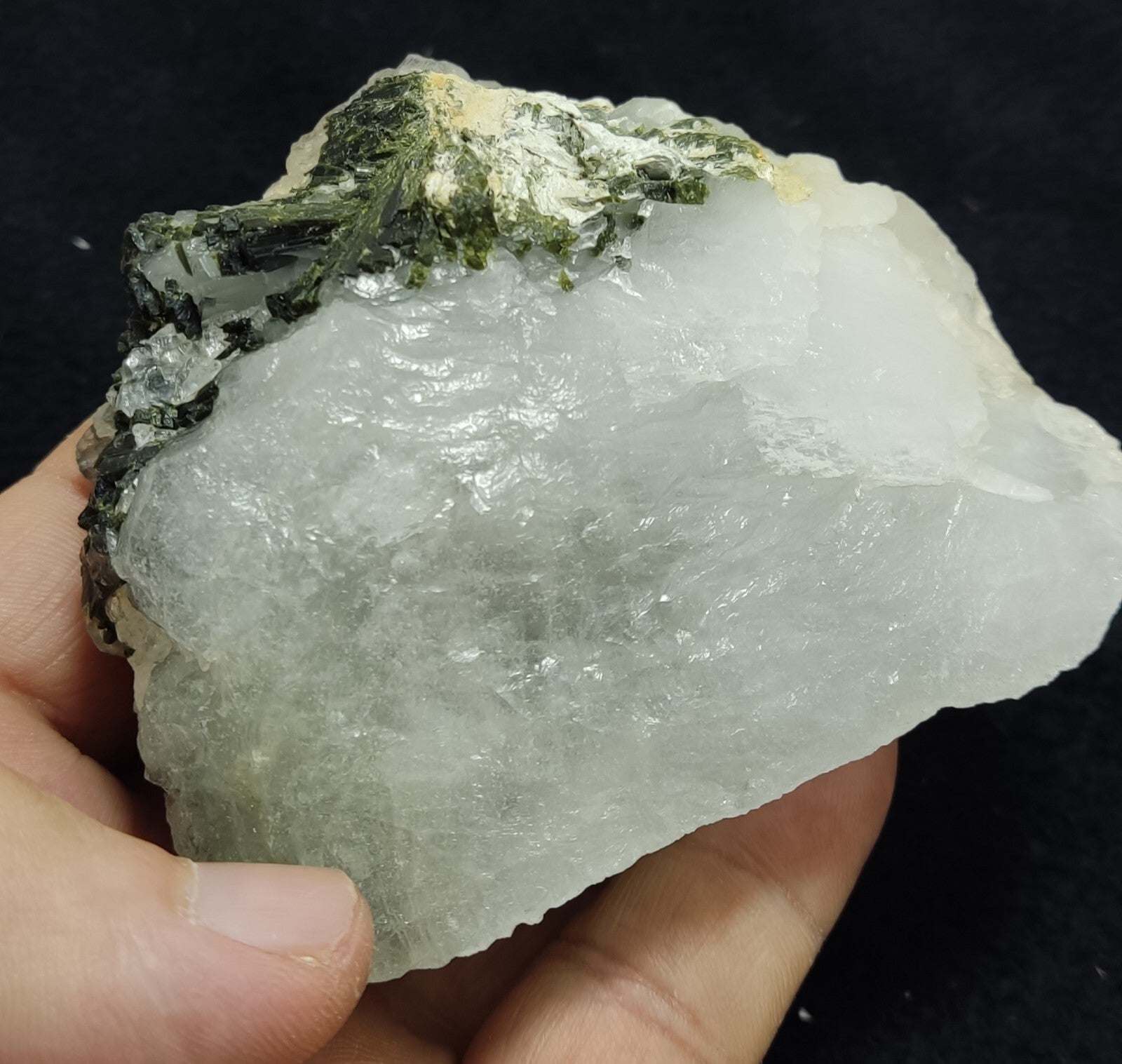 An Aesthetic terminated epidote Quartz specimen 342 grams