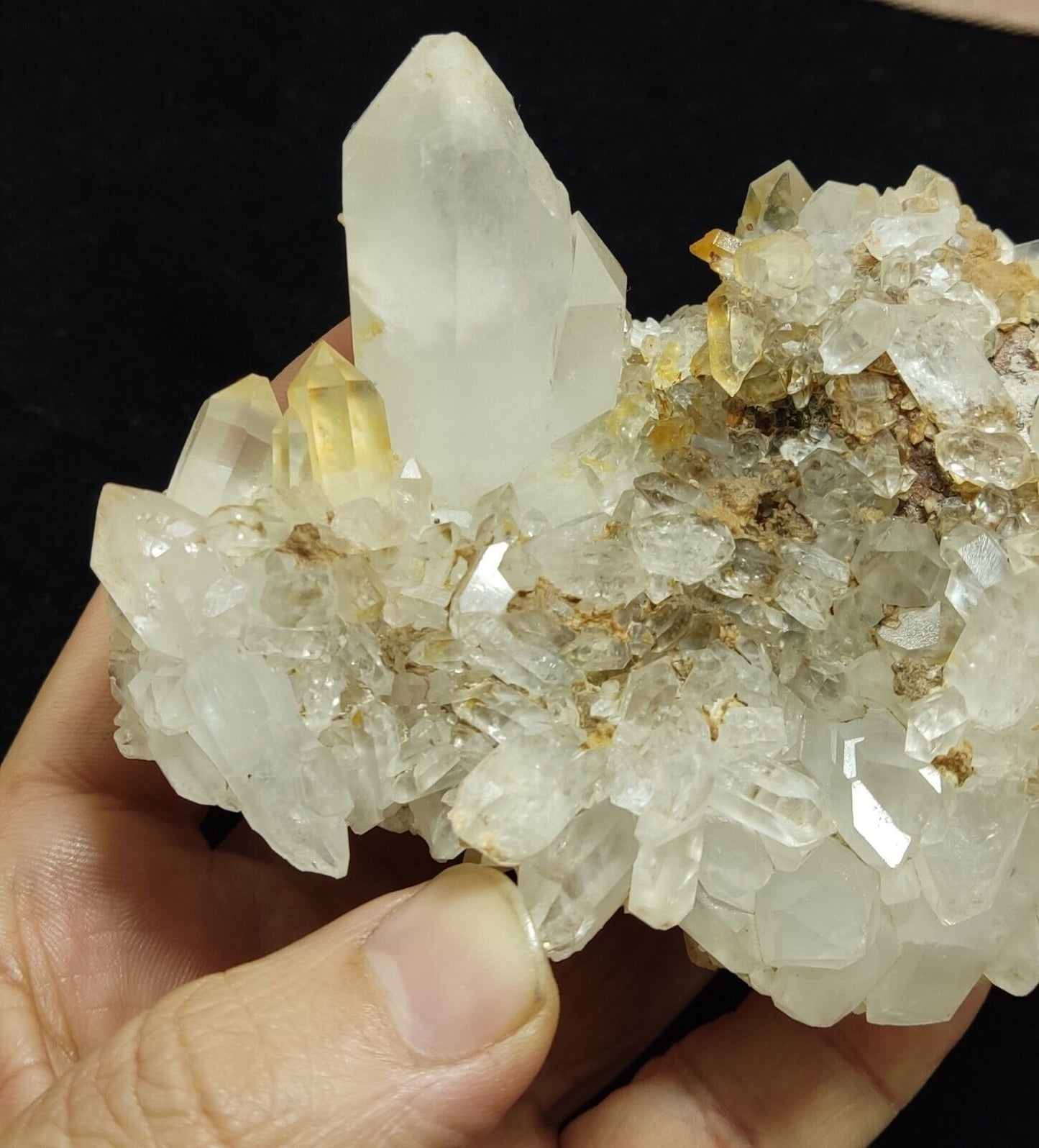 An Aesthetic Natural beautifully terminated Quartz cluster 375 grams