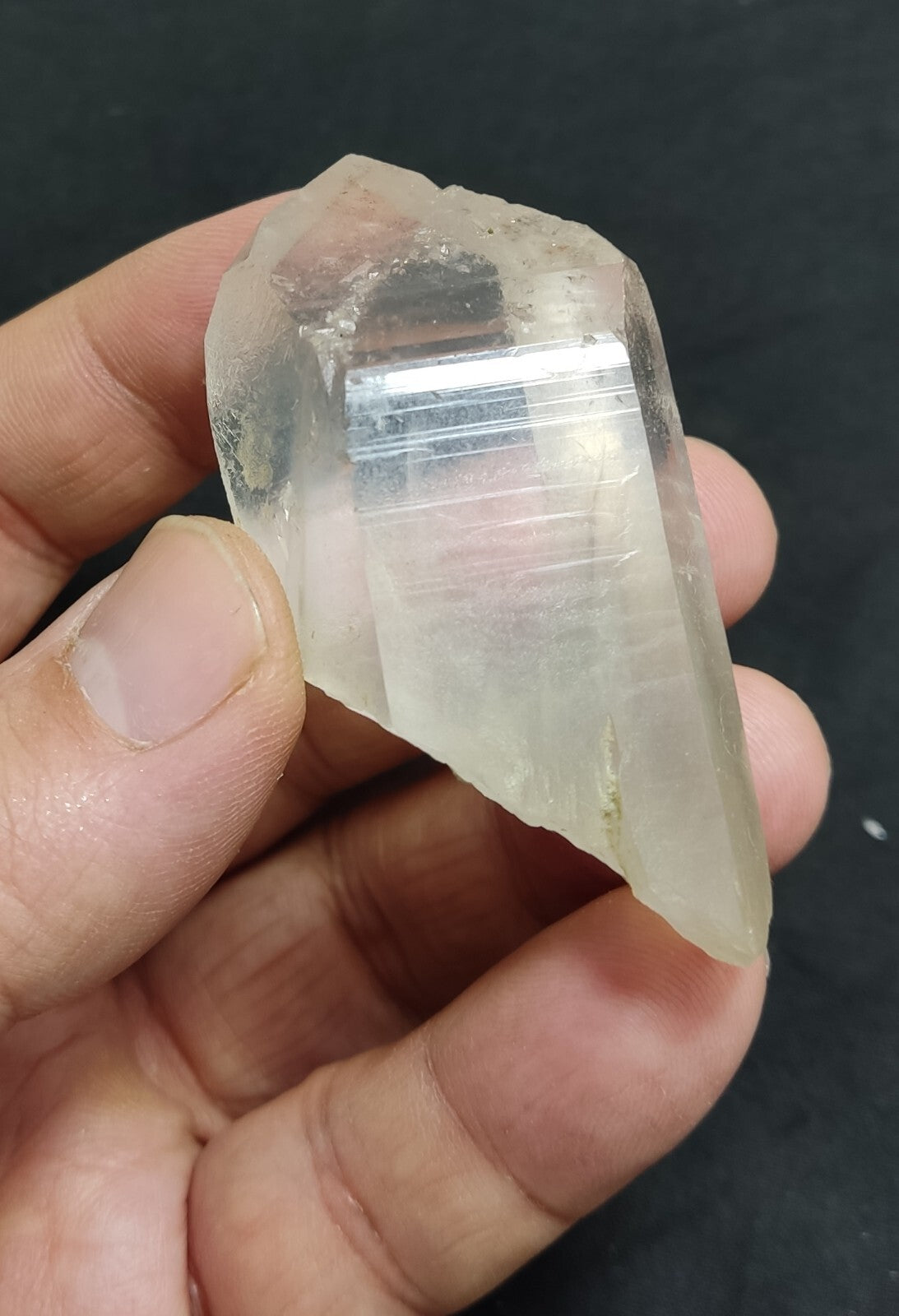 An amazing specimen of terminated Quartz crystal with unique inclusions 67 grams