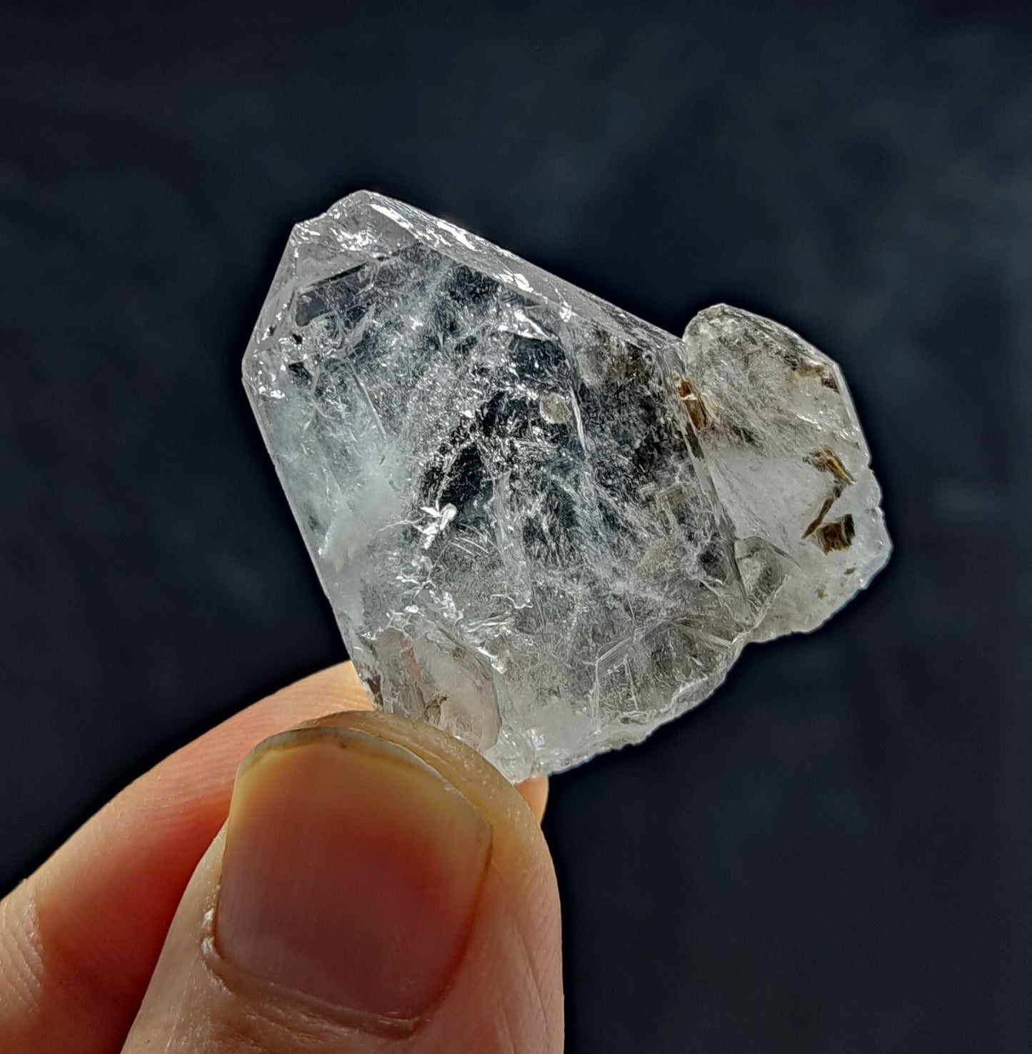 Small Tabular Quartz Crystal With Brookite Inclusions 16 grams