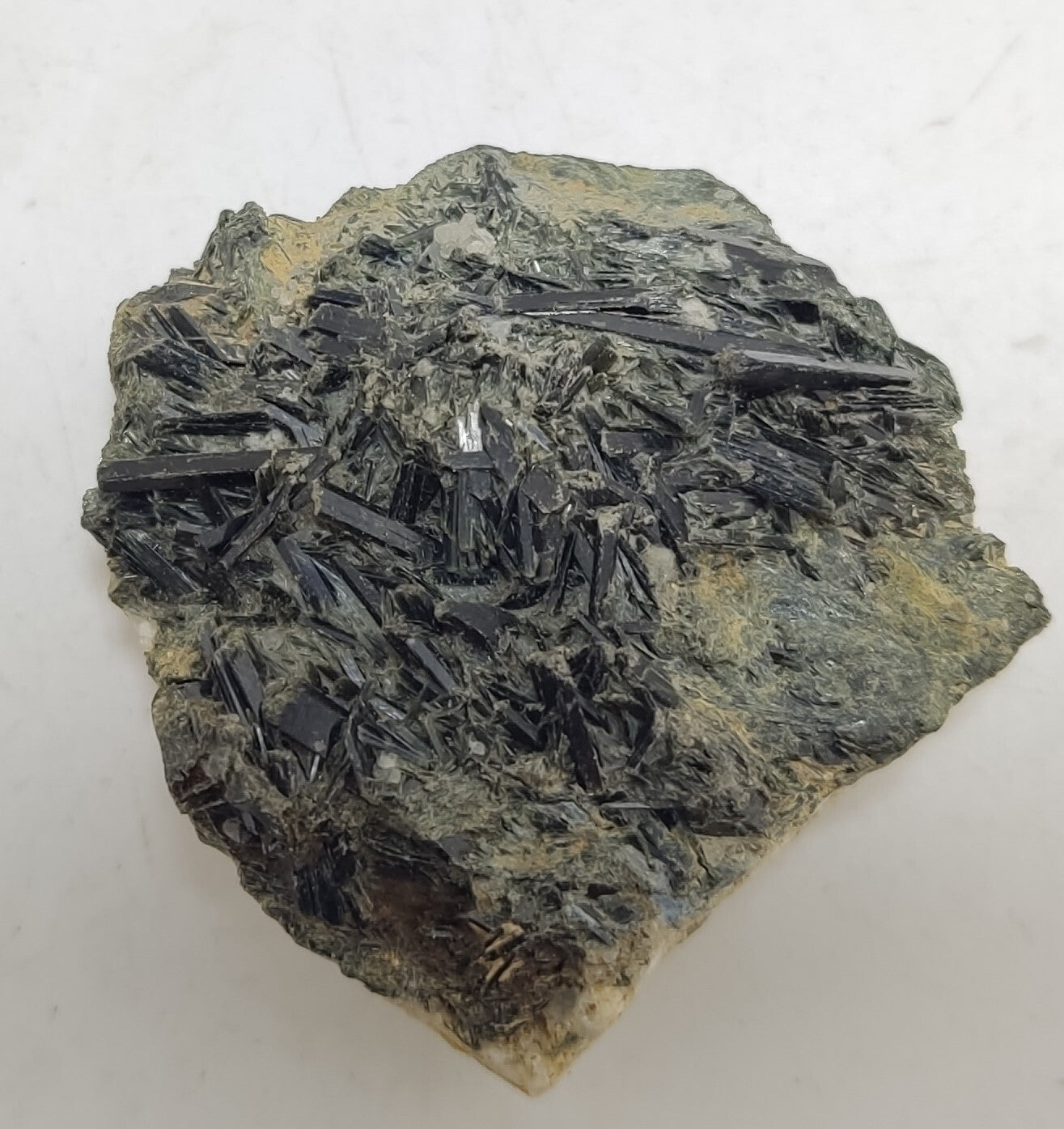 An aesthetic specimen of terminated aegirine crystals on matrix 26 grams