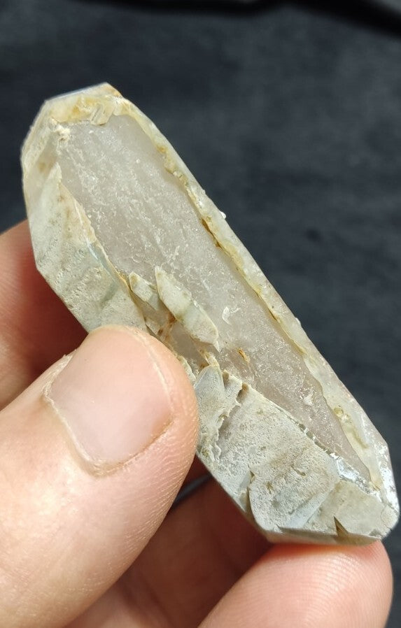 Terminated Smoky Light Blue Quartz with possibly Chlorite inclusions 24 grams