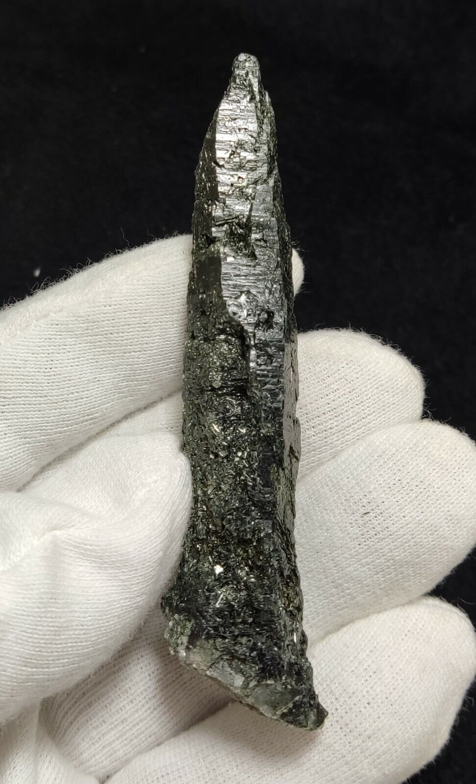 An Aesthetic Natural etched terminated Chlorite Quartz crystal specimen 34 grams