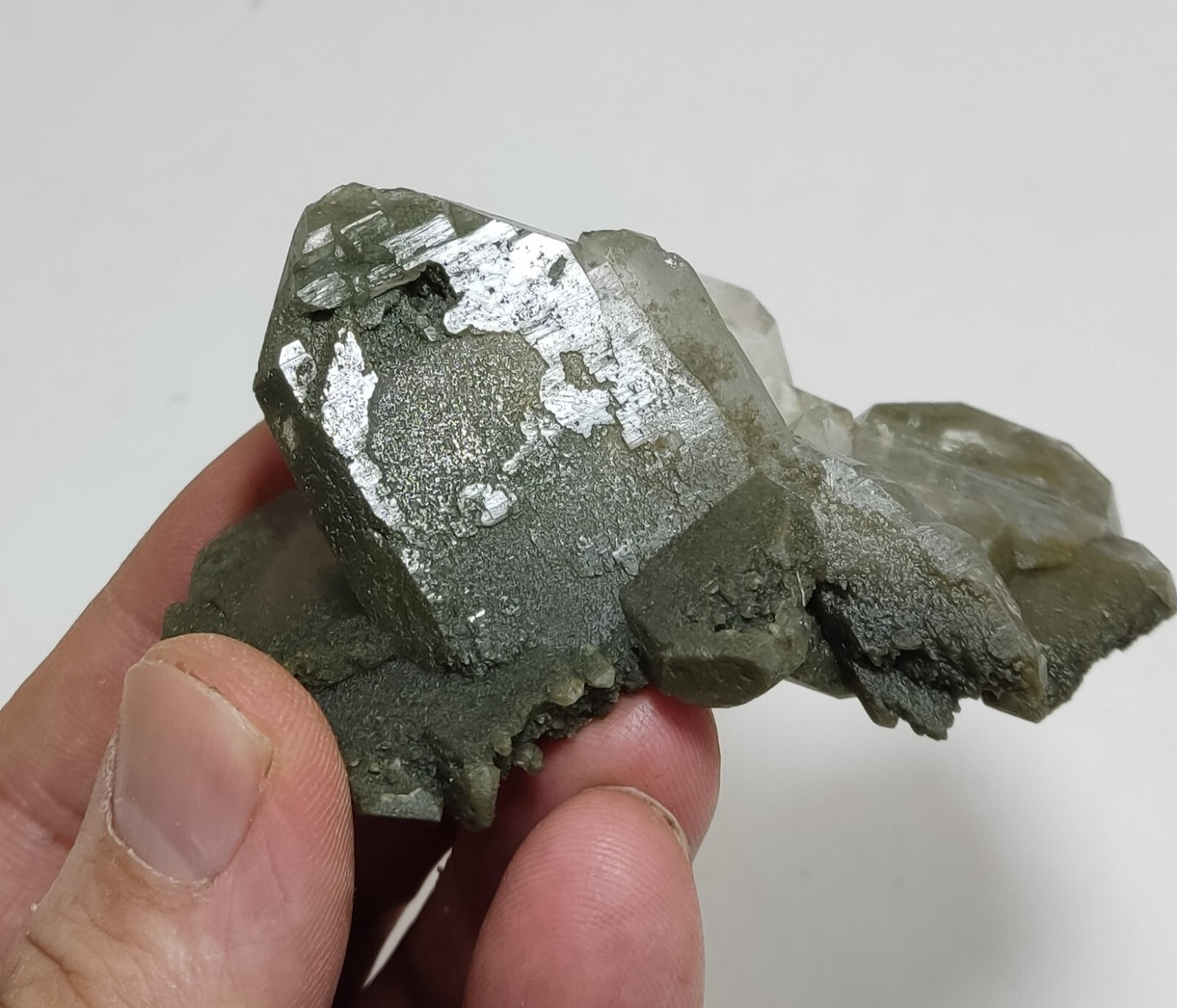 An Aesthetic Natural beautifully terminated Chlorite Quartz cluster 113 grams