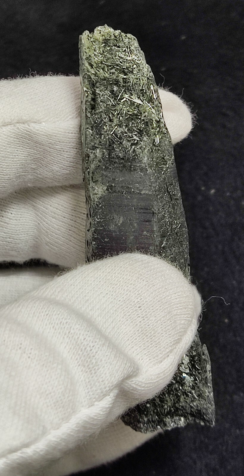 An Aesthetic Natural etched terminated Chlorite Quartz crystal specimen 50 grams