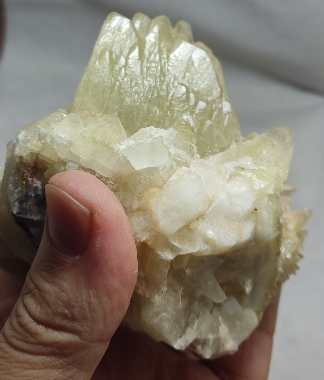 An Aesthetic Naturally terminated specimen of dogtooth calcite 722 grams