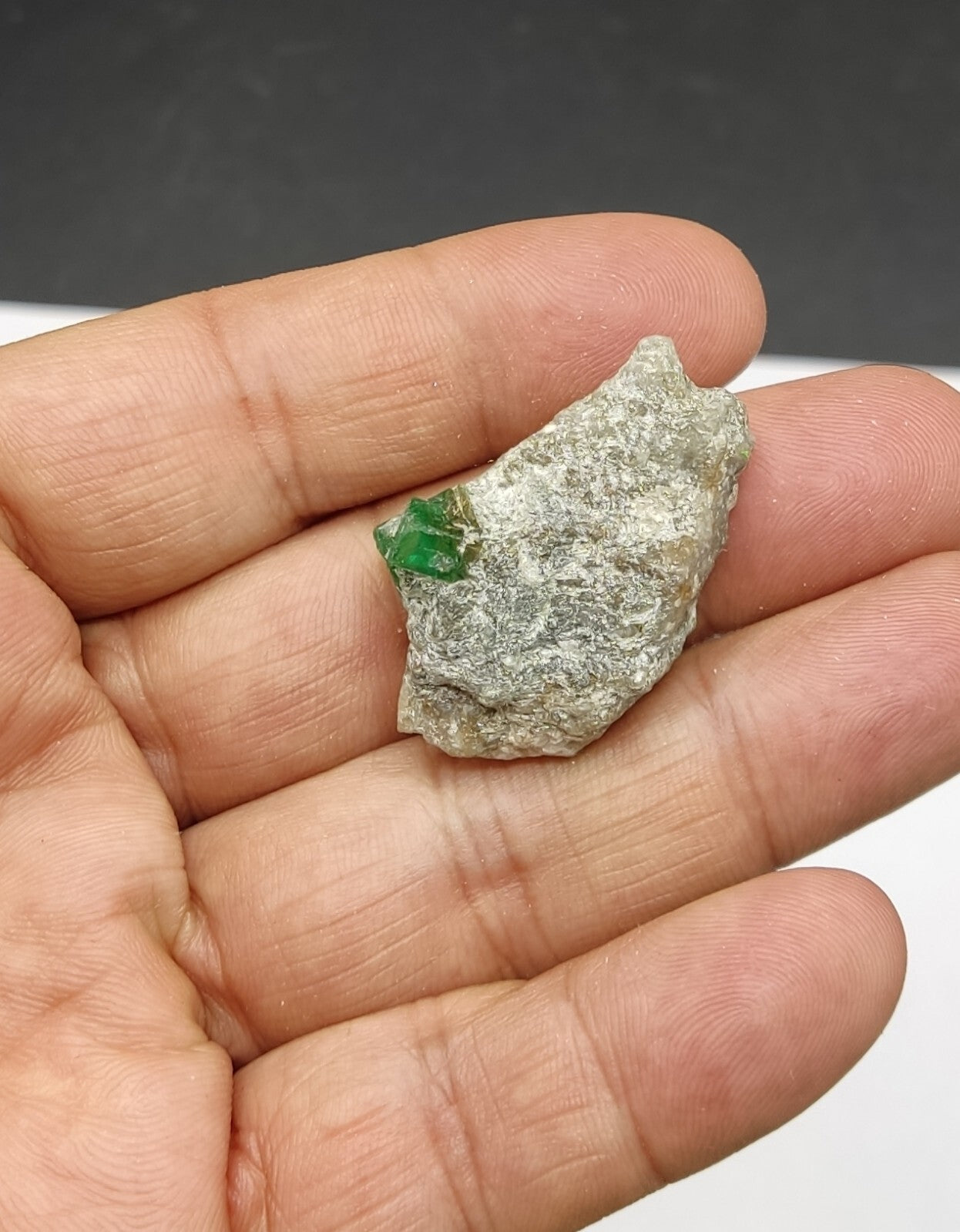 An Aesthetic miniature specimen of emerald in matrix 10 grams
