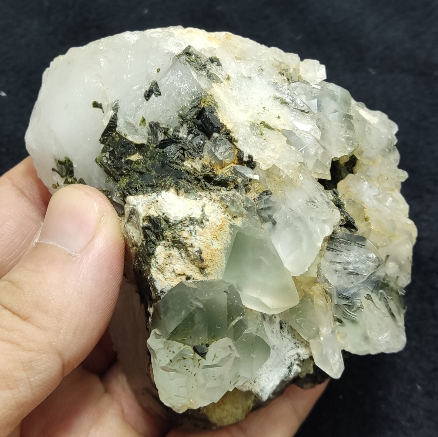An Aesthetic terminated epidote Quartz specimen 342 grams
