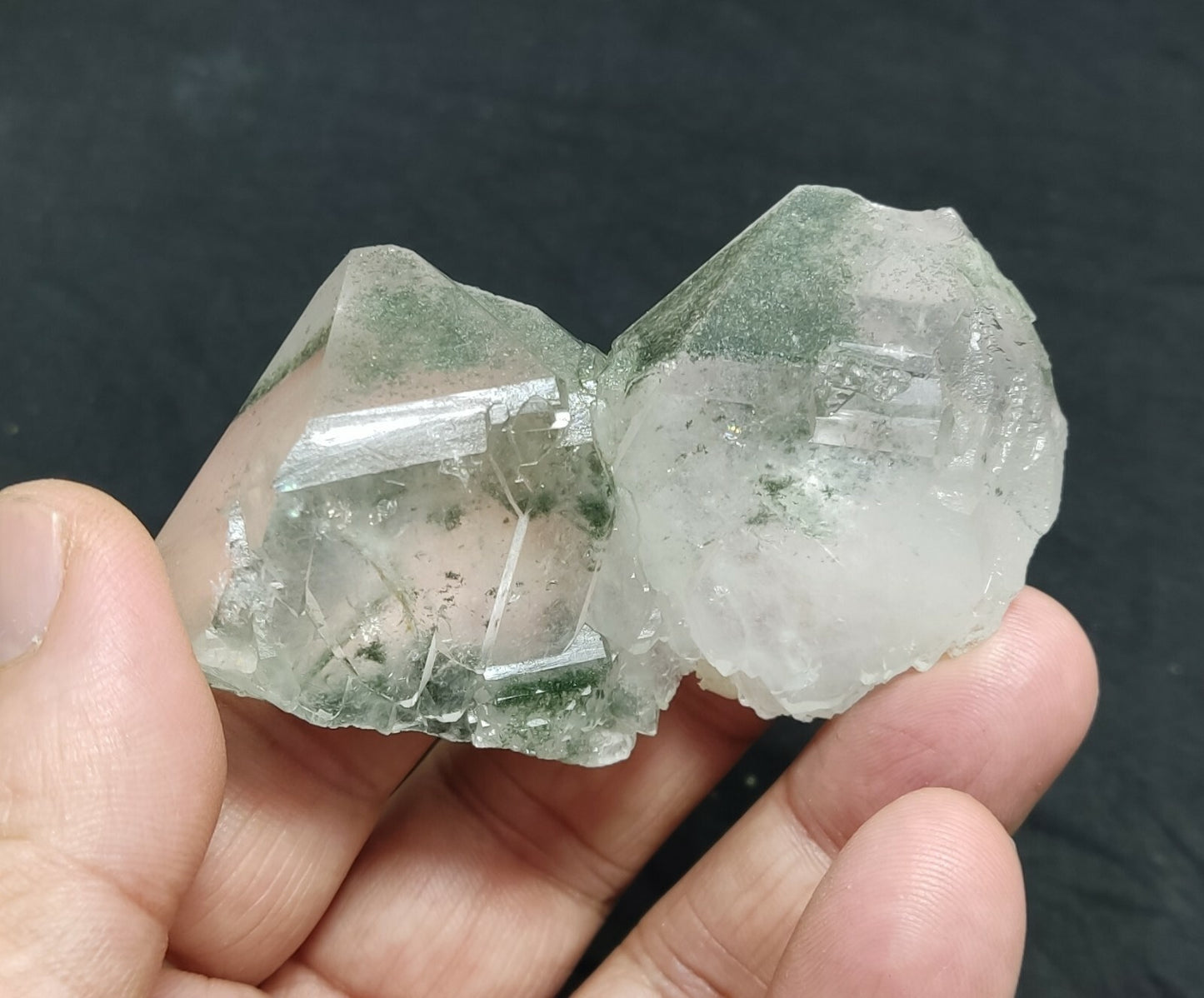 A very Aesthetic Natural beautifully terminated Chlorite Quartz crystal 82 grams