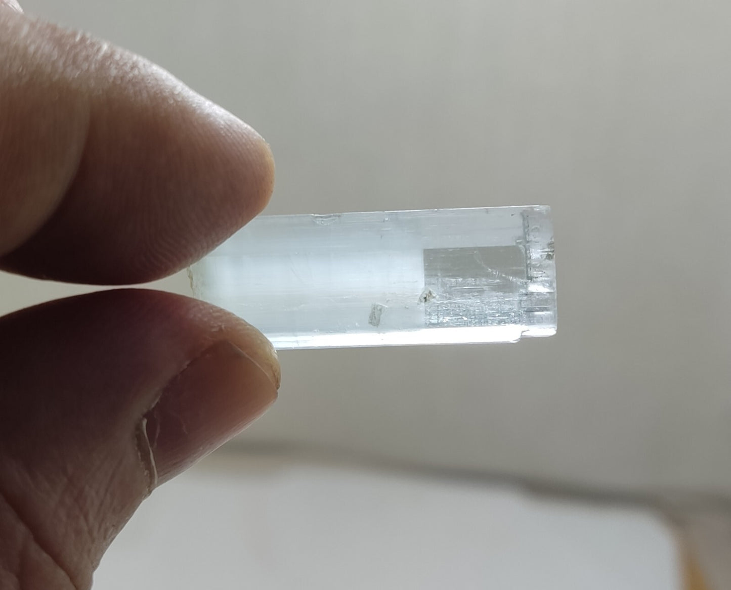 An Aesthetic specimen of double terminated aquamarine crystal 6 grams