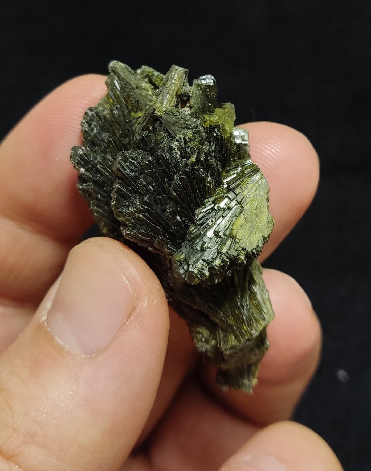 Single natural Epidote Crystal spray formations 29 grams