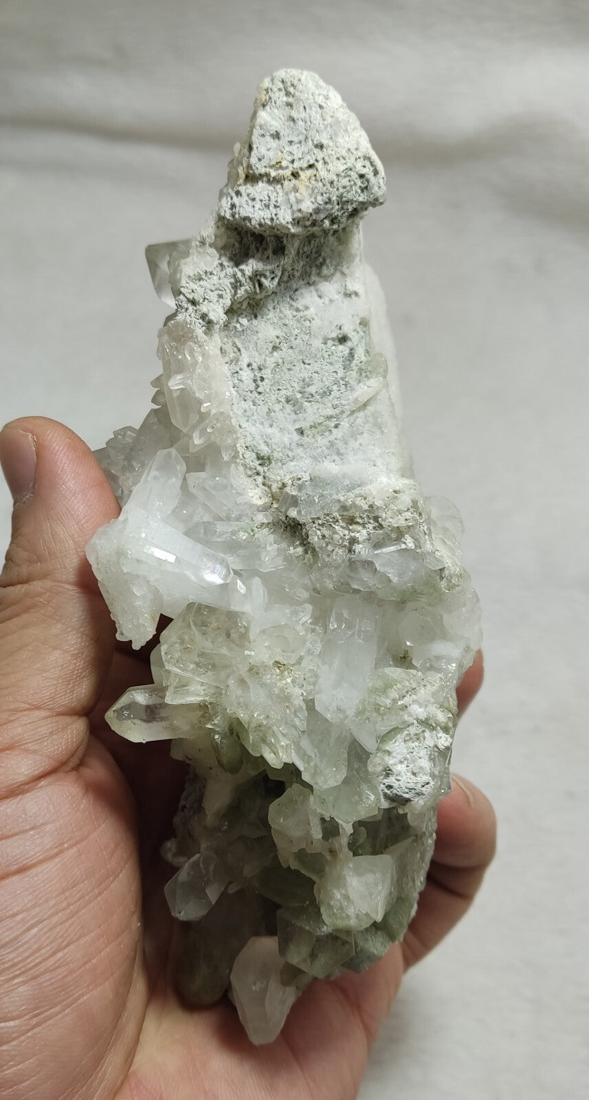 An Aesthetic large terminated chlorite Quartz cluster 504 grams