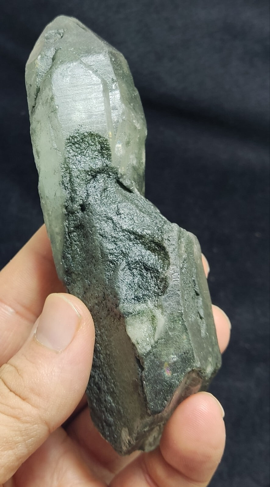 An Aesthetic Natural beautifully terminated chlorite Quartz specimen 260 grams