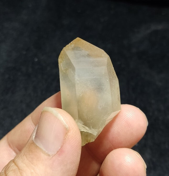 Double Terminated Quartz Crystal With Amphibole Inclusions 26 grams