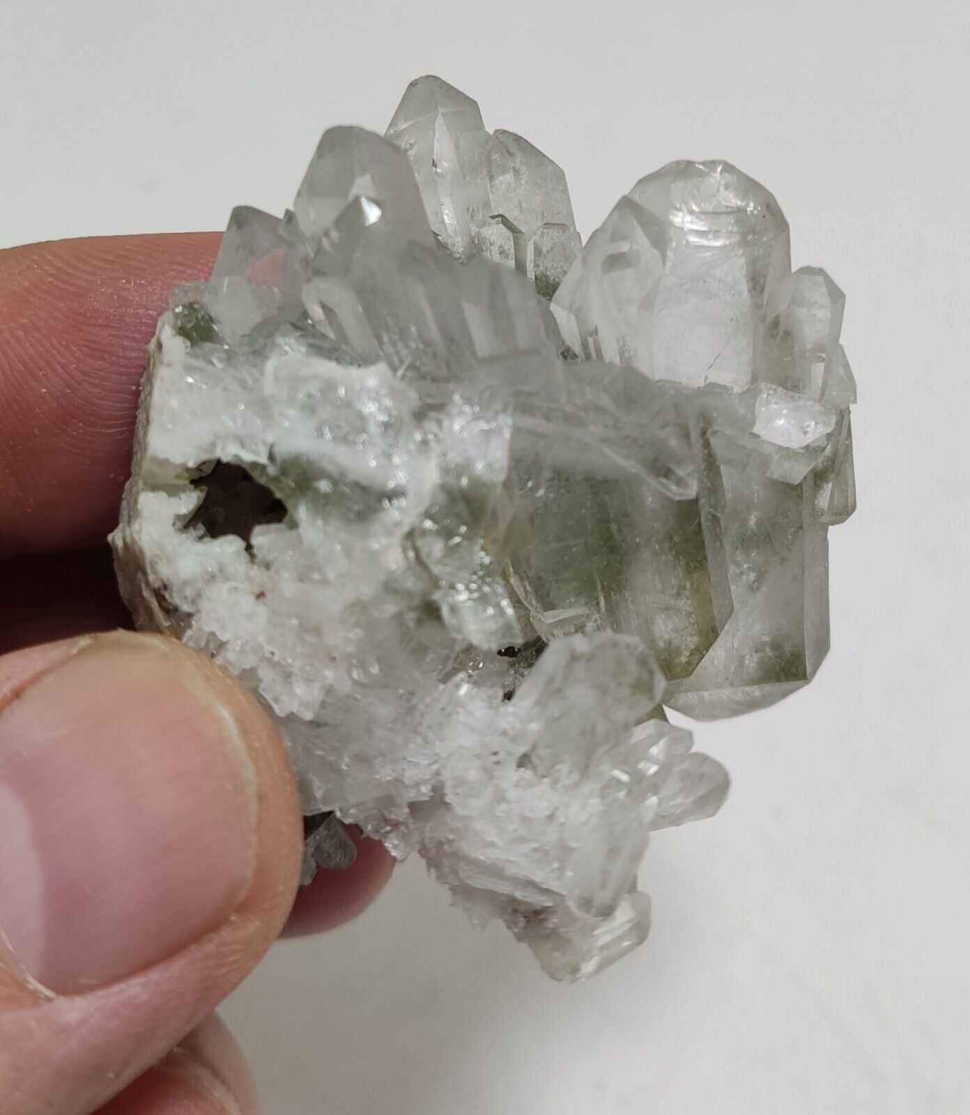 An Aesthetic Natural beautifully terminated Chlorite Quartz specimen 55 grams