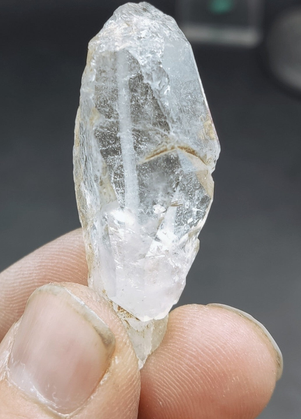 An Aesthetic terminated specimen of Faden Quartz crystal 20 grams