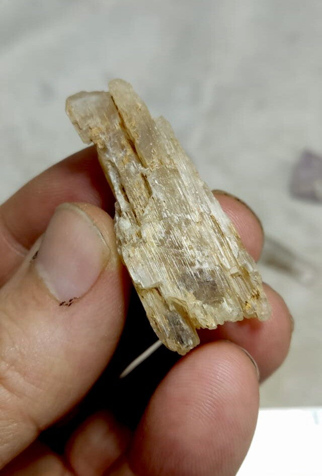 57 Grams Natural Spodumene/Kunzite Crystals.