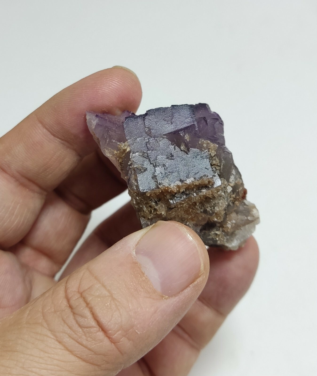 An amazing specimen of cubic purplish color Fluorite 73 grams