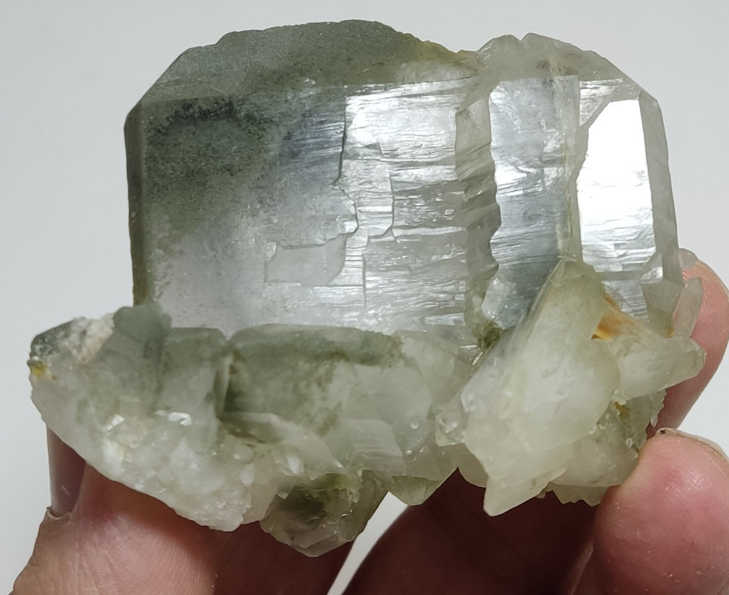 An Aesthetic Natural beautifully terminated Chlorite Quartz cluster 132 grams