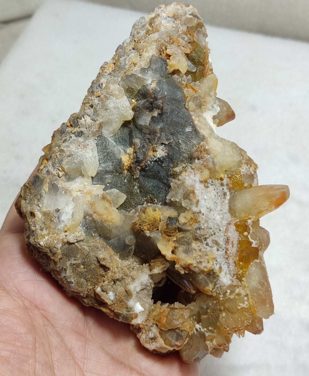 An Aesthetic Naturally terminated specimen of dogtooth calcite 459 grams