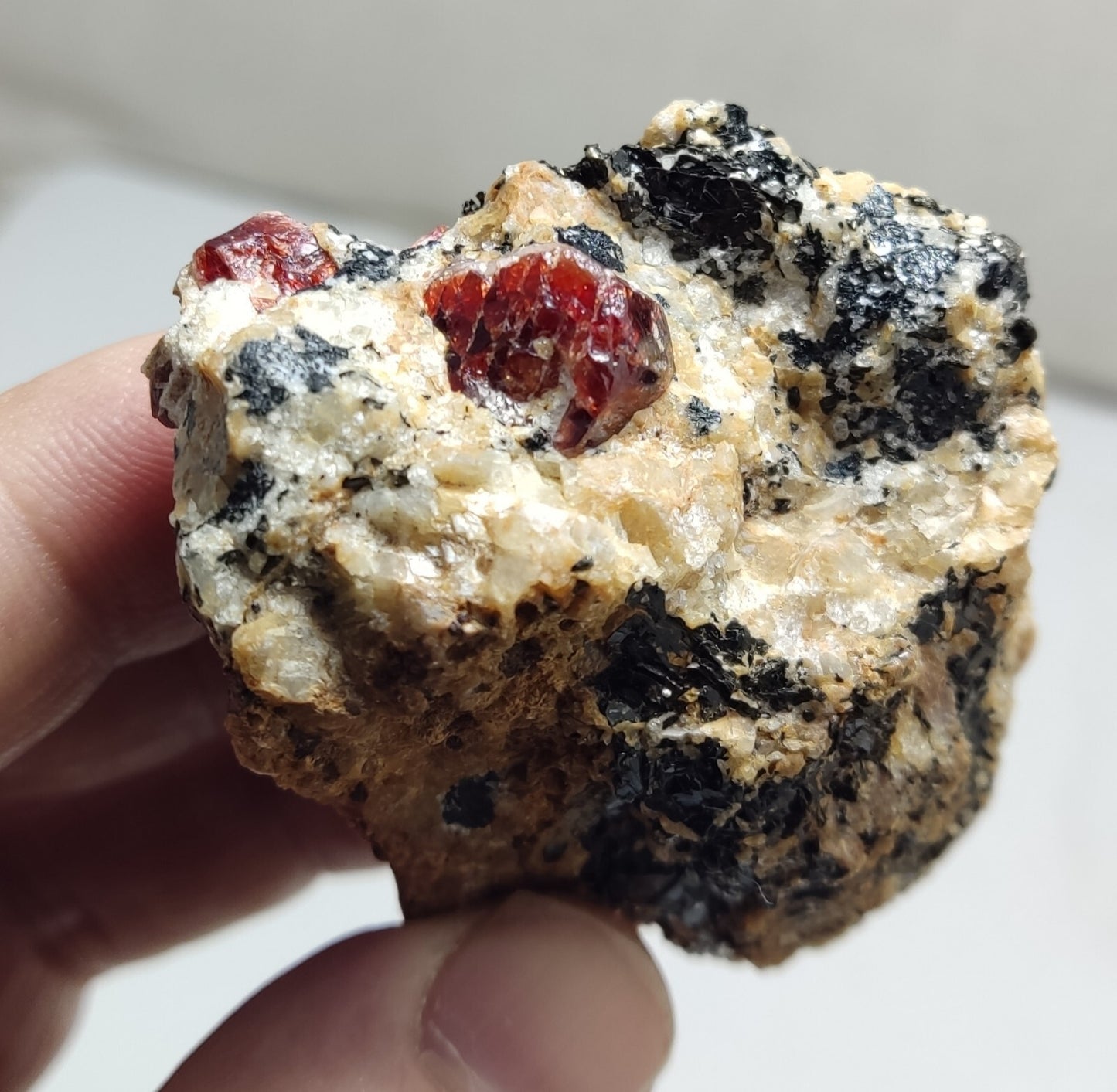 An Aesthetic specimen of zircon crytsals with biotite 130 grams