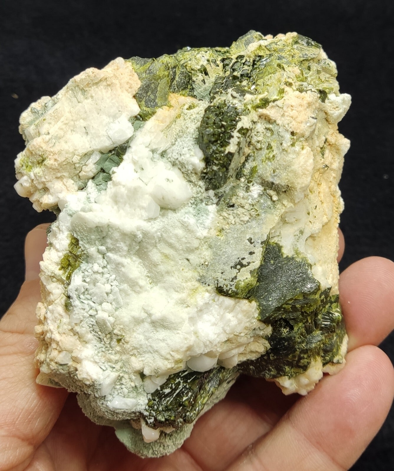 A very Aesthetic Naturally terminated specimen of epidote on matrix 416 grams