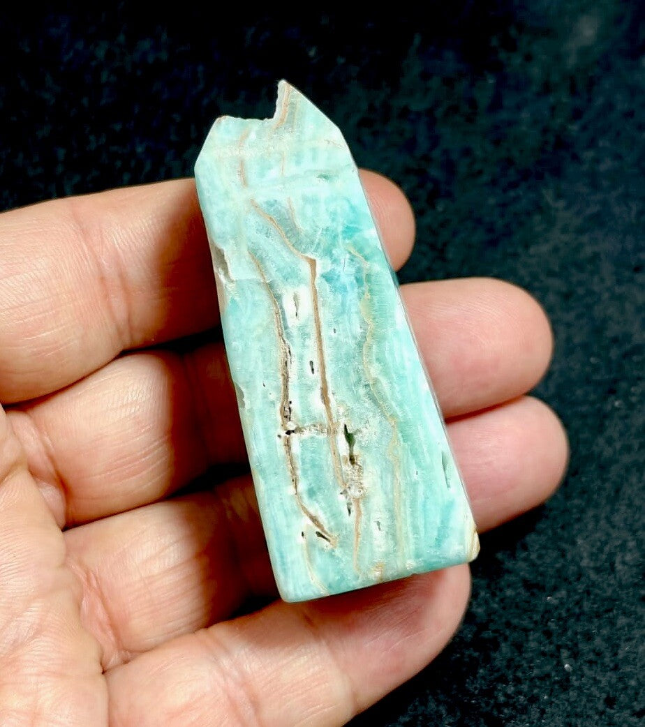Blue Aragonite Tower 81 Grams.